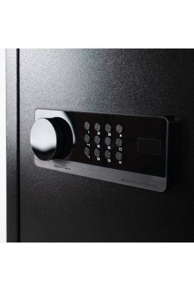 Other Seif de casa blindat - Otel Q235, Inchidere Electronica si Cheie - 36x40x30 cm, Negru
