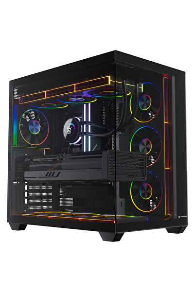 GamePower Warcry Ravora 7xARGB Fan 850W 80+ Bronze Micro-ATX Gaming (Oyuncu) ...