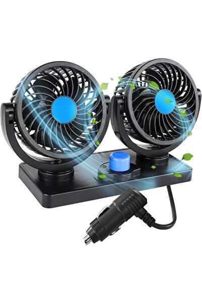 Other Ventilator Auto Dublu - 12V, Rotire 360 Grade, 2 Viteze, Material ABS, ...