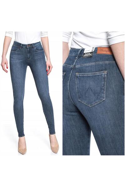 WRANGLER Blugi de damă, Wrangler, bumbac, lungime normală, fermoar, 5 buzunar...