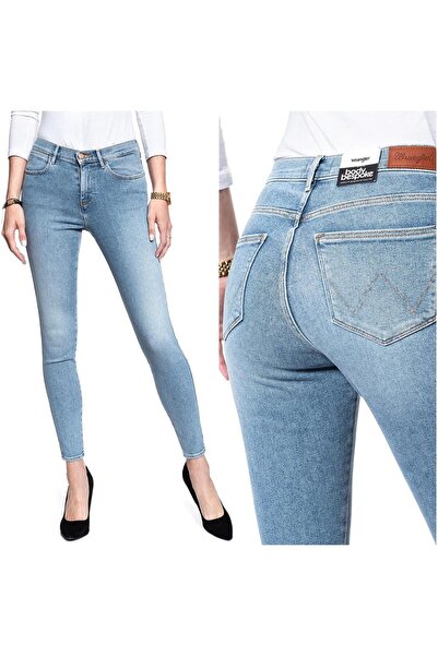 WRANGLER Blugi de damă, Wrangler, bumbac, lungime normală, fermoar, 5 buzunar...