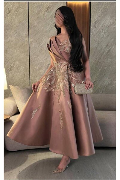 ranin Mikado Midi Evening Dress