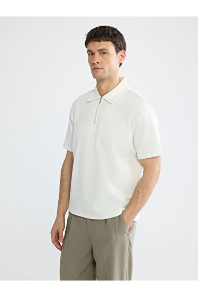 LC Waikiki Men's T-Shirt with a Roba Collar in Reverse Style from Uzg Store