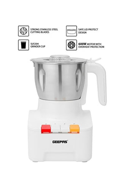 Geepas Coffee Grinder With Grinder Cup And Lid/Stainless Steel Blades 600 W G...