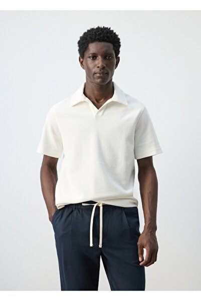 MANGO Man Dokulu regular fit polo gömlek