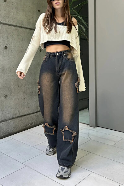 DAĞON'S Star Patched Baggy Jeans