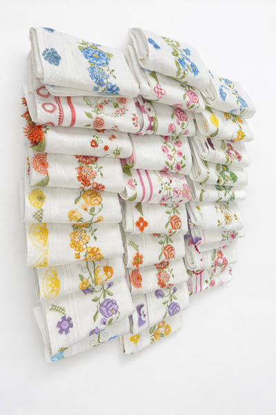 EL YAPIMI 5 adet çeyizlik iğne oyası çift tarafı yapılı havlu