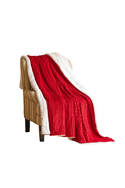 Other MIULEE Soft Blanket - Velvet and Wool , Reversible, Pink, 125x150 cm