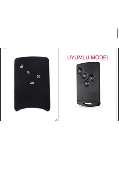 CİHAN GROUP 2 Adet Siyah Renk Clio Logan Megane3 Silikon Anahtar Kılıfı Kart ...
