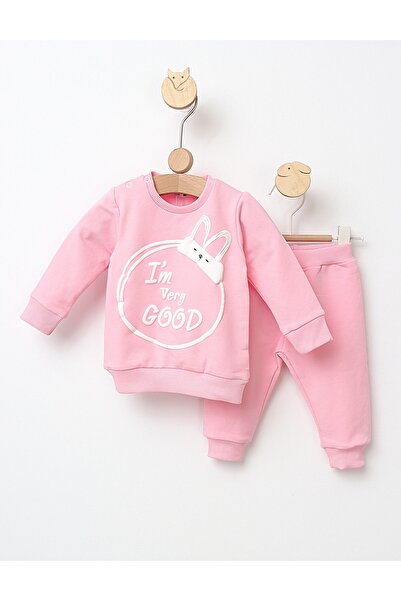 MiniKids Σετ 2 τεμαχίων I\'m Very Good, ροζ μοντέλο 92 (18-24 μηνών)