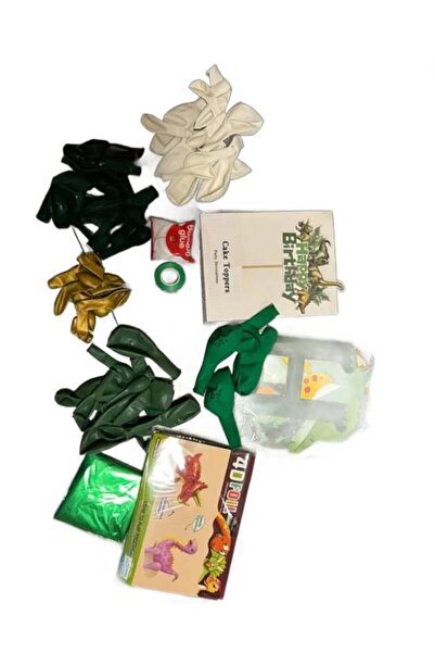 Other Dinosaurs 1st Birthday Set - Balloons, Happy Birthday Banner, Cake Topp...