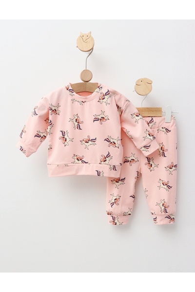 MiniKids Compleu Flying Unicorn, cu roz 80 (9-12 luni)