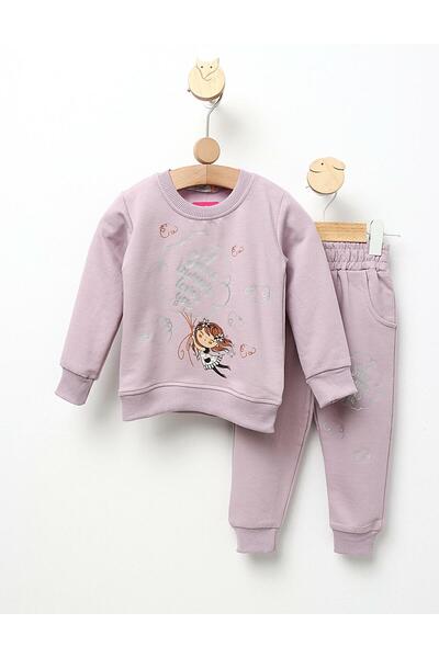 MiniKids Пълен комплект Happy Girl Love модел лилав 104 (3-4 години)