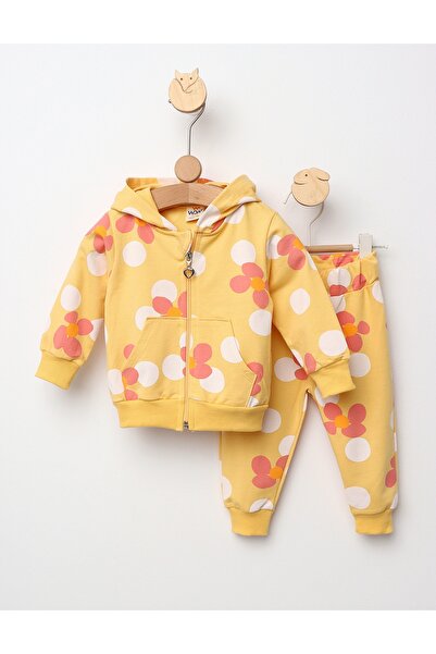 MiniKids Trening Lovely Flowers model cu galben 80 (9-12 luni)