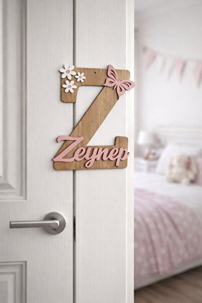 yucisaatleri Genç kız odası kapı veya duvar süsü kişiye özel şık hediye no010