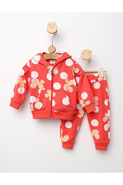 MiniKids Анцуг Lovely Flowers с цикламен мотив 86 (12-18 месеца)