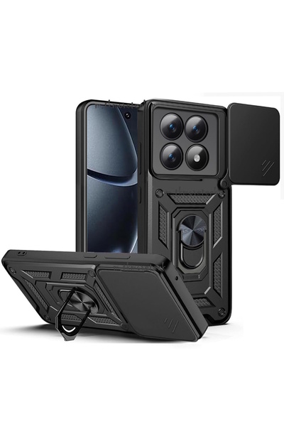 m.tk moveteck Redmi Note 15 Pro 5G Kılıf Kamera Korumalı Sürgülü Yüzüklü Stan...