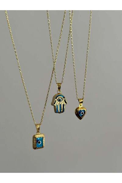 venti design studio Nazar Fatma Ana Eli 925 Ayar Gümüş Kolye
