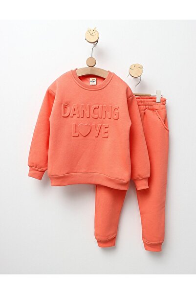 MiniKids Compleu vatuit Dancing Love portocaliu-pal 128 (7-8 ani)