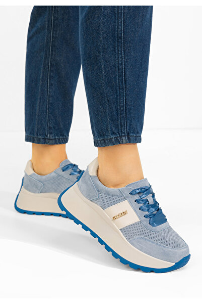 B T Shoes Sneakers cu platformă Densia albastri