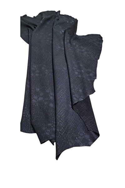 ELİS Hakiki (GERÇEK) Kuzu Derisi Siyah Süet Crocodile Baskı 60x70cm