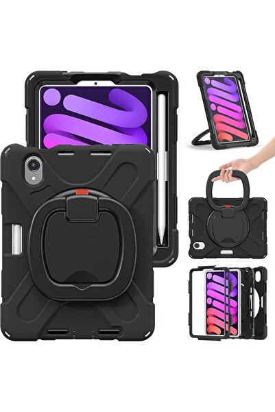 Other iPad Mini 6 (8.3") Case - 3 Layer Protection, 360 Rotating Stand, Stylu...