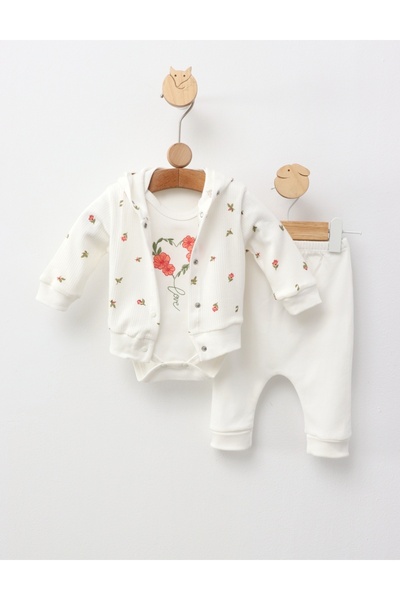 MiniKids Love & Flowers costume, white 74 (6-9 months)