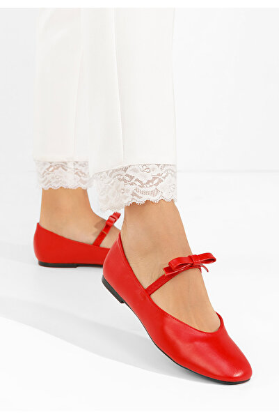 B T Shoes Balerini dama Iviona rosii