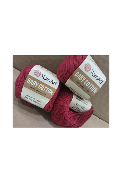 Yarnart Baby Cotton 3-Piece Set Amigurumi Yarn – Baby Knitting Yarn 50% Cotto...