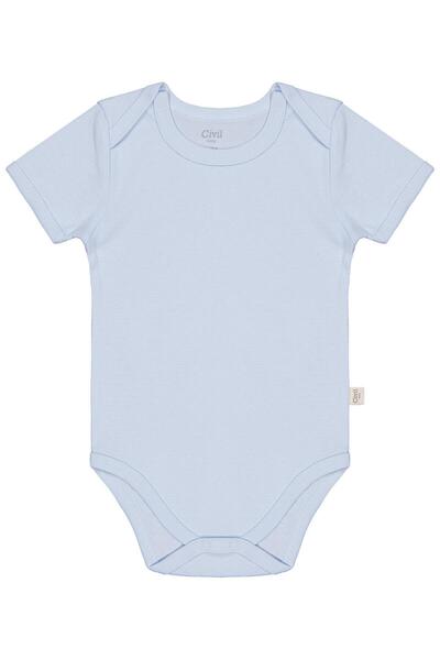 Civil Baby Badi cu mânecă scurtă, de culoare uni, cu închidere cu capse, pent...