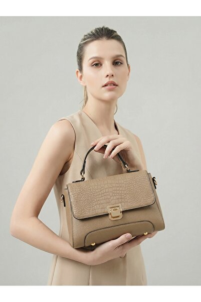 bagsister Luxury Crocodile Embossed Leather Handbag for Women, Vintage Should...