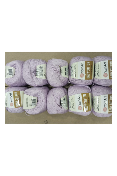 Yarnart Baby Cotton 10-Piece Set Amigurumi Yarn – Baby Knitting Yarn 50% Cott...