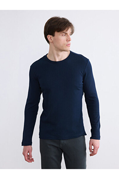 LC Waikiki Rmz Gi̇yi̇m Farkiyla Zero Roba Collar Long Sleeve Men's T-Shirt