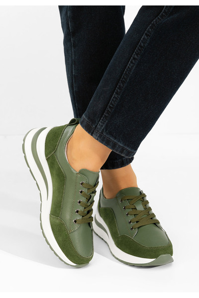 B T Shoes Sneakers cu platforma Janelia verzi