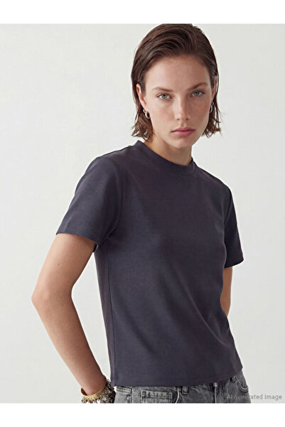 LC Waikiki Rmz Gi̇yi̇m Farkiyla Zero Roba Collar Women's T-Shirt