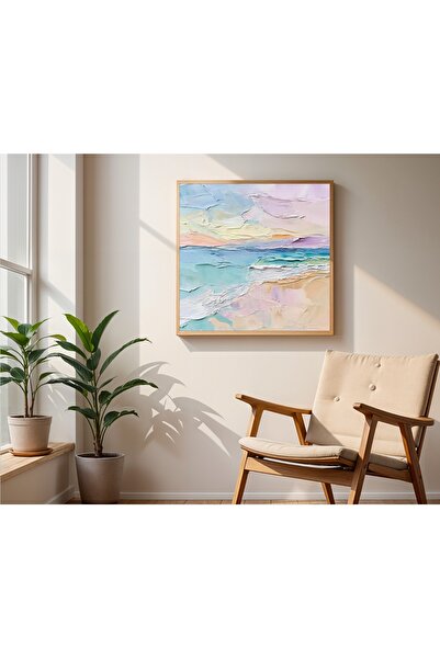 woodhomeworks Ahşap Çerçeveli büyük boy Kare Tablo 50cm