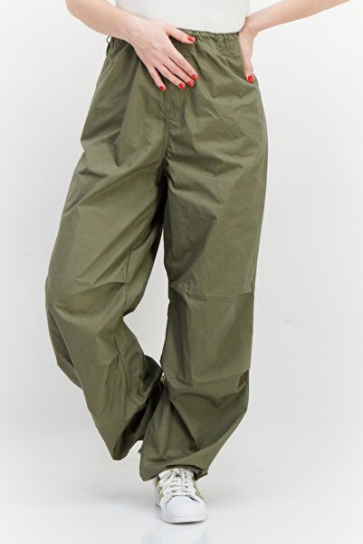 Don't Call Me Jennyfer Women Drawstring Plain Track Pants, Green