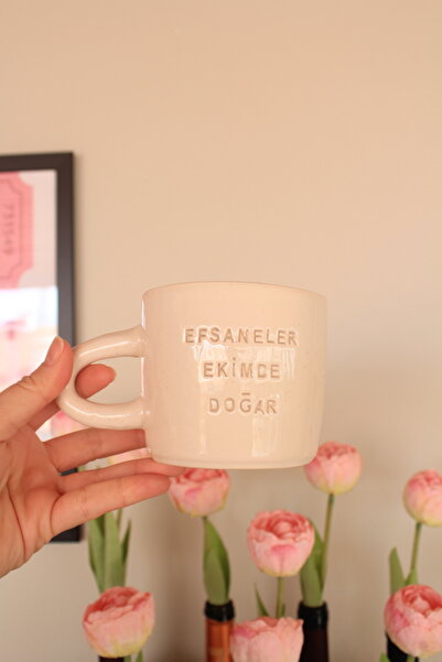 sukupotCeramics Legends Are Born in October Handmade Ceramic Mug