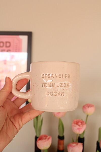 sukupotCeramics Legends Are Born in July Handmade Ceramic Mug