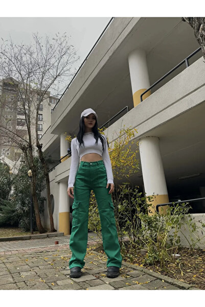 DAĞON'S Kargo Cep Wide Leg Pants