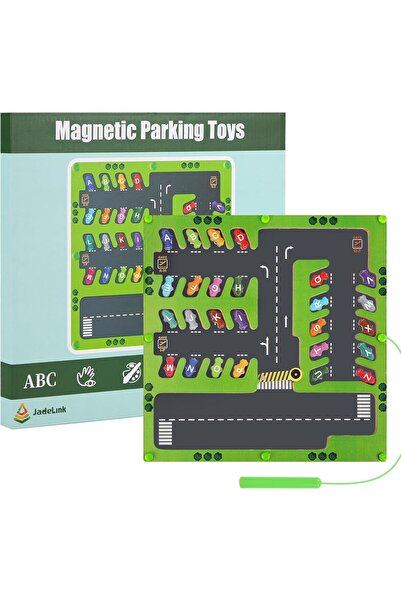 Other Tablă Magnetică Alfabet - Labirint Parcare din Lemn - Joc Educațional M...