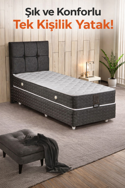 SANDİRA Zirkon Full Ortopedik Bamboo Classic Yaylı Yatak (BAZA VE BAŞLIK DAHİ...