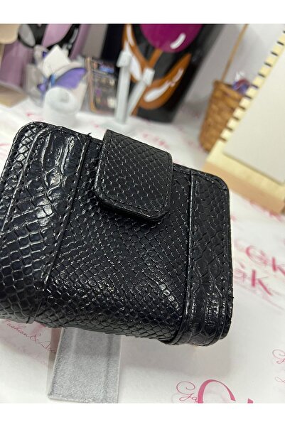 GK GAMZELİRENKLERİM LUXURY FASHION&ACCESSORIES Snake Skin Magnetic Luxury Wal...