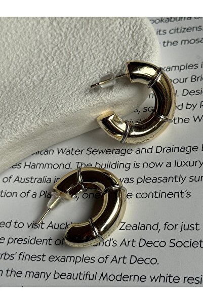 Rossetto Atelier Imported Gold Jgrv Hoop Earrings