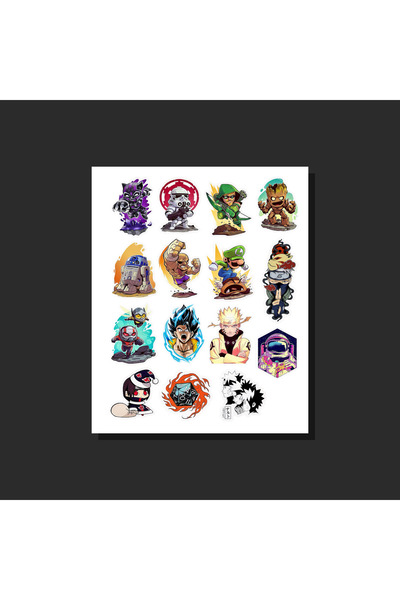 Limitless Design مجموعة ملصقات كبيرة الحجم ذات طابع أنيمي وثقافة البوب مقاس 2...