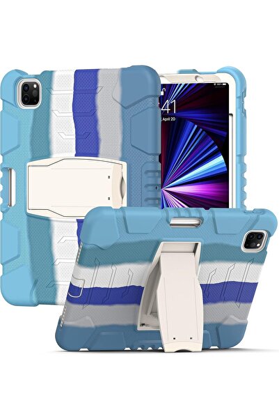 Other iPad Pro 12.9 (2021/20/18) Case, Armored, 3 Pieces, Stylus Holder, Sili...