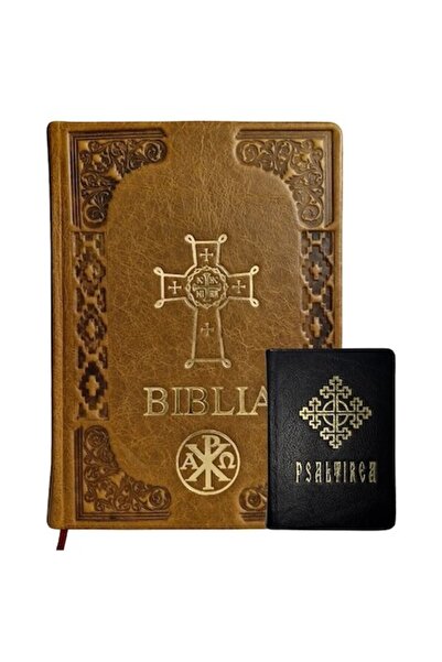 Lightstorew Orthodox Bible - Large Size, Leather Cover, Brown + Gift Black Le...