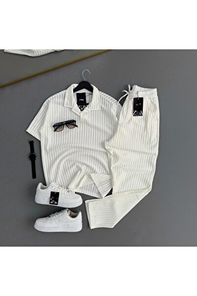 Combineman35 Lycra Ottoman Fabric Set of 2 T-Shirts - Sweatpants