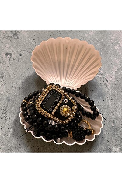 Kara Art Taşlı Zikirmatik Ve Tesbih Seti Hediyelik Mevlüt Kuran Umre ve Hac H...