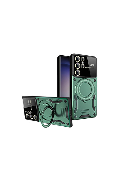 cepmoda غطاء سامسونج جالاكسي "S24 ULTRA" ماصّ للصدمات مع حامل 360 درجة وحلقة ...